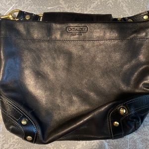 Coach black leather purse